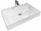 Раковина, умивальник Adamant SLENDER, штучний камінь, прямокут., з отвором для змішувача, без переливу, 605x405x120мм, накладний, білий