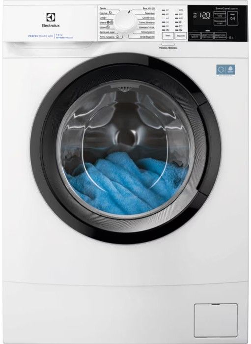 Пральна машина Electrolux фронтальна, 6кг, 1000, A, 41см, дисплей, інвертор, білий