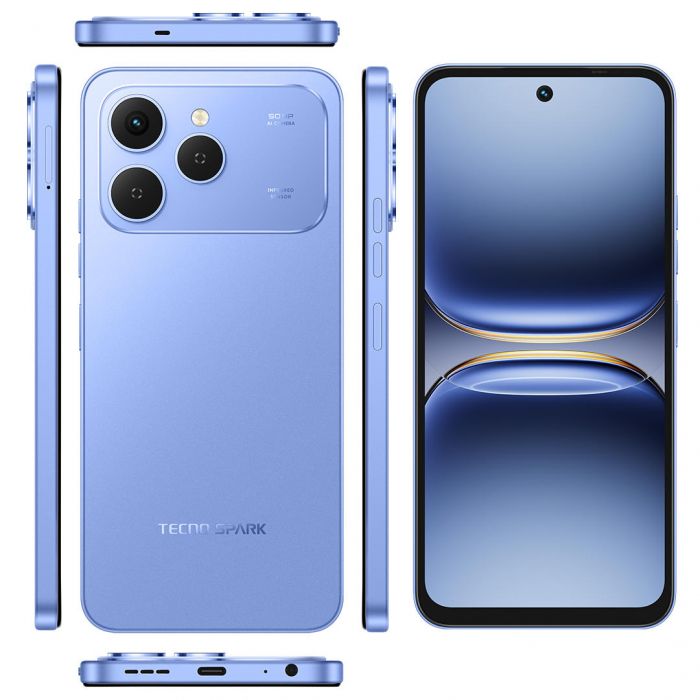 Смартфон TECNO Spark 40 (KM5n) 6.67" 8/256ГБ, 2SIM, 5200мА•год, Mirage Blue