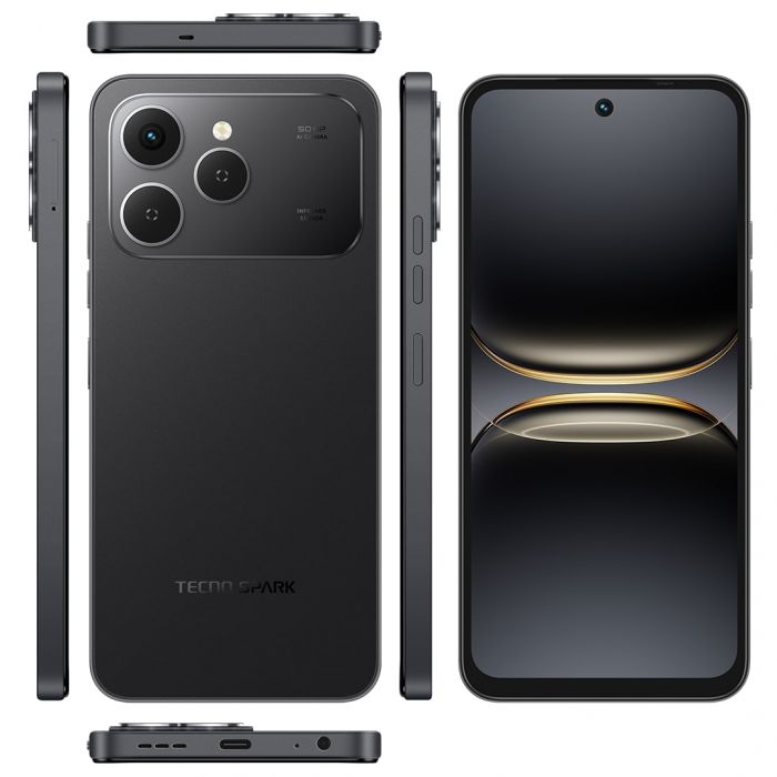 Смартфон TECNO Spark 40 (KM5n) 6.67" 8/256ГБ, 2SIM, 5200мА•год, Ink Black