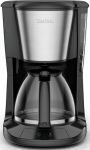 Кавоварка Tefal крапельна Subito 1.25л, мелена, чорно-сріблястий