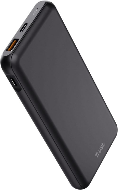 Акумулятор портативний літій-іонний power bank Trust Redoh, 10000мА·год, USB-A/2хUSB-C, 18W, QC 3.0, PD, чорний