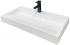 Раковина, умивальник Adamant VISION, штучний камінь, прямокут., з отвором для змішувача, без переливу, 1000х455х110мм, накладний, білий