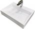 Раковина, умивальник Adamant VISION, штучний камінь, прямокут., з отвором для змішувача, без переливу, 500х380х110мм, накладний, білий