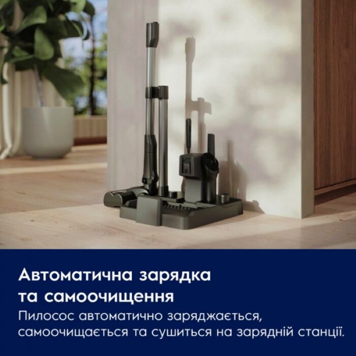 Пилосос Electrolux бездротовий, вологе прибирання, конт пил -0.57л, вода -0.65л, автон. робота до 80хв, вага-7.09кг, 2в1, синій