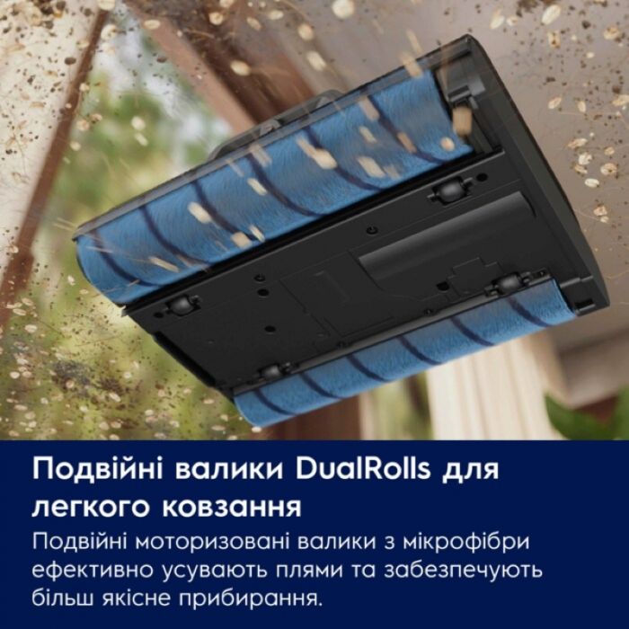 Пилосос Electrolux бездротовий, вологе прибирання, конт пил -0.57л, вода -0.65л, автон. робота до 80хв, вага-7.09кг, 2в1, синій