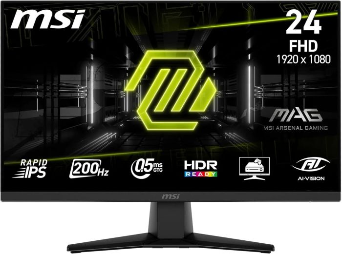 Монітор MSI 23.8" MAG 242F HDMI, DP, Audio, IPS, 200Hz, 0.5ms, sRGB 115%, FreeSync