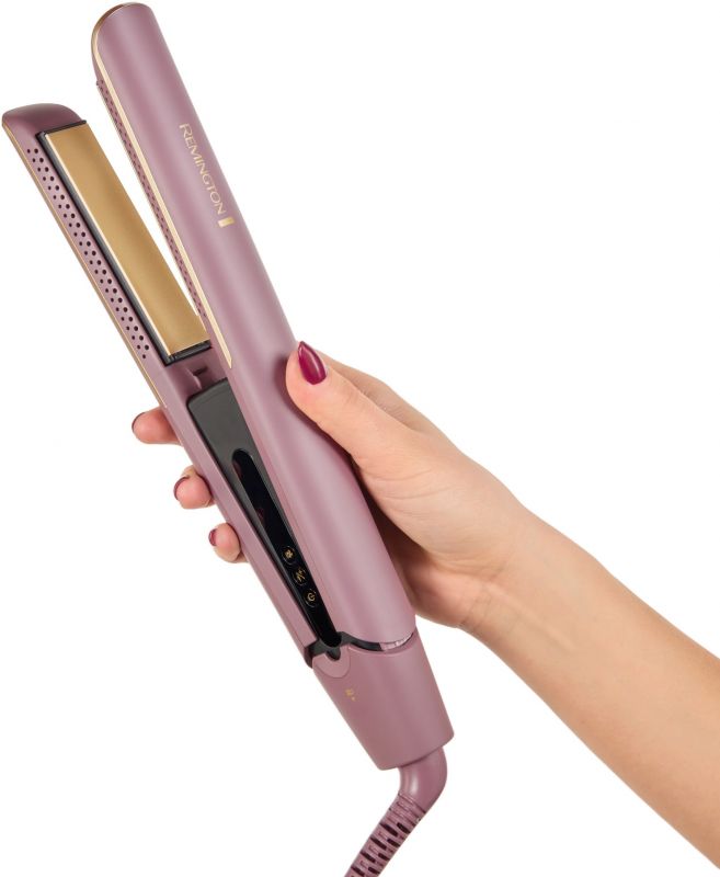 Випрямляч Remington AIRvive, 61Вт, темп.режимов-5, 150-230С, дісплей, кераміка, фіолетово-злотий