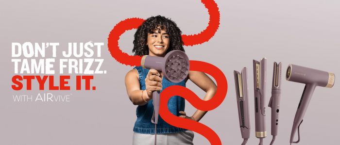 Фен Remington AIRvive, 1600Вт, 3 режими, дифузор, іоніз-я, хол. обдув, фіолетово-золотий