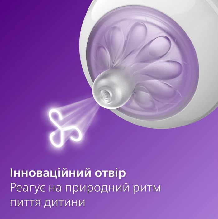 Соска Avent Natural 1міс+, Природний Потік, 2 шт Повільний Потік