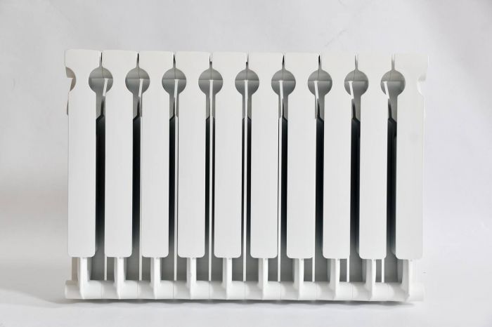 Радіатор біметалевий AAA 500/96 10 секцій 563х80х96мм бокове підкл. 2550 Вт білий