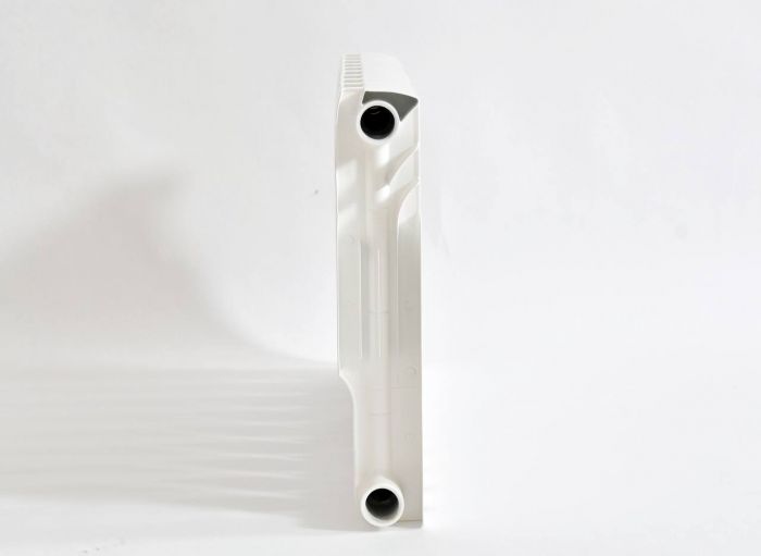 Радіатор біметалевий AAA 350/80 10 секции 406х78.5х80мм боковое підкл. 1250 Вт білий