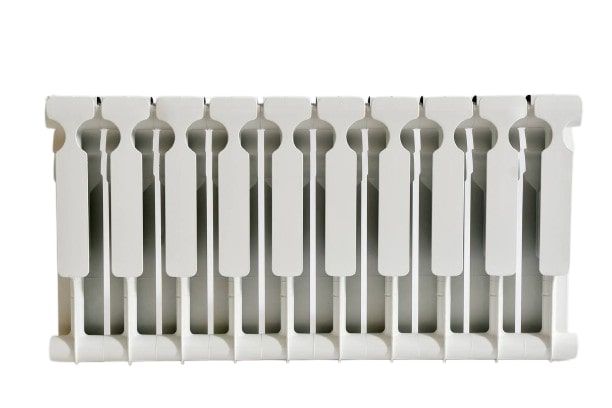 Радіатор біметалевий AAA 350/80 10 секции 406х78.5х80мм боковое підкл. 1250 Вт білий