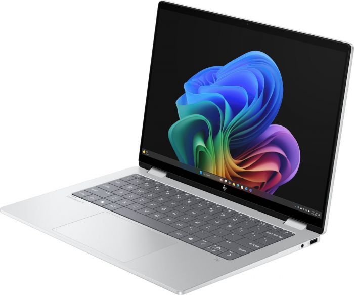 Ноутбук HP OmniBook X Flip x360 14-fm0003ua 14" WUXGA IPS Touch, Intel U7-258V, 32GB, F1024GB, UMA, Win11, сріблястий