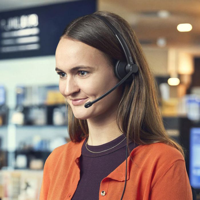 Гарнітура комп'ютерна моно On-Ear EPOS IMPACT 100 MS, USB C + A, Microsoft Teams, односпрямований, 2м, Чорний