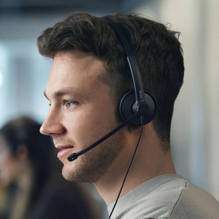 Гарнітура комп'ютерна моно On-Ear EPOS IMPACT 100 MS, USB C + A, Microsoft Teams, односпрямований, 2м, Чорний