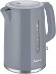 Електрочайник Amica 1.7л, пластик, сірий