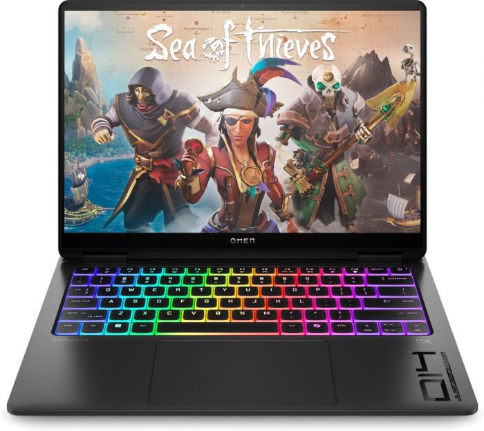 Ноутбук HP OMEN Transcend 14-fb1015ua 14" 3K OLED, Intel U7-255H, 32GB, F2048GB, NVD5060-8, DOS, чорний