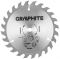 Диск пильний Graphite по дереву, 150х10мм, 1.6мм, 24 зубів