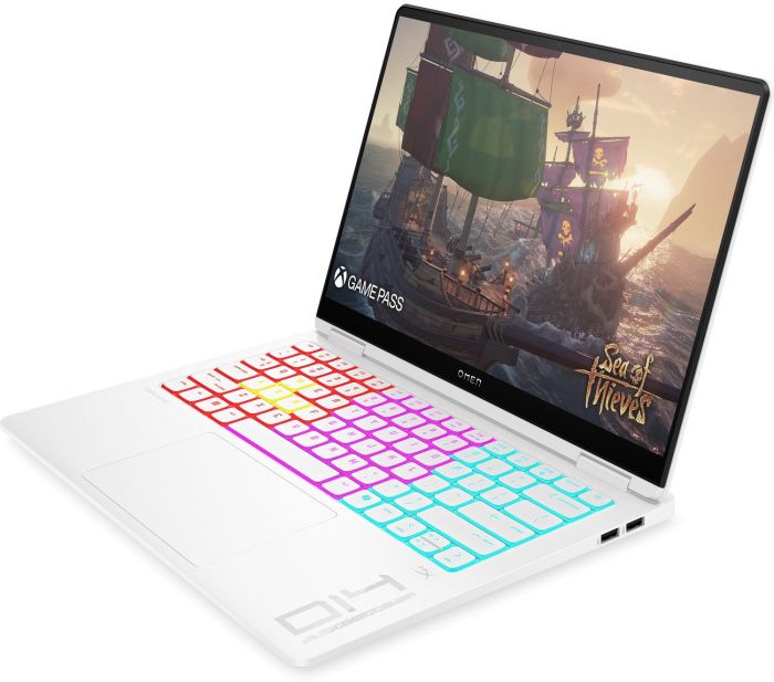 Ноутбук HP OMEN Transcend 14-fb1008ua 14" 3K OLED, Intel U7-255H, 32GB, F1024GB, NVD5060-8, DOS, білий