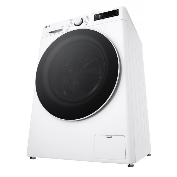 Пральна машина LG фронтальна, 11кг, 1400, A, 57см, дисплей, пара, інвертор, білий