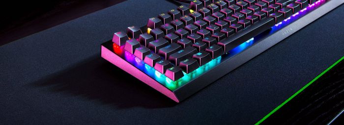 Клавіатура механічна Razer BlackWidow V4 X 110key, Green Switch, USB-A, EN/RU, RGB, чорний