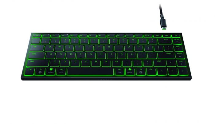 Клавіатура Razer Joro Ultra Low-Profile, 86key, BT, EN, RGB, чорний