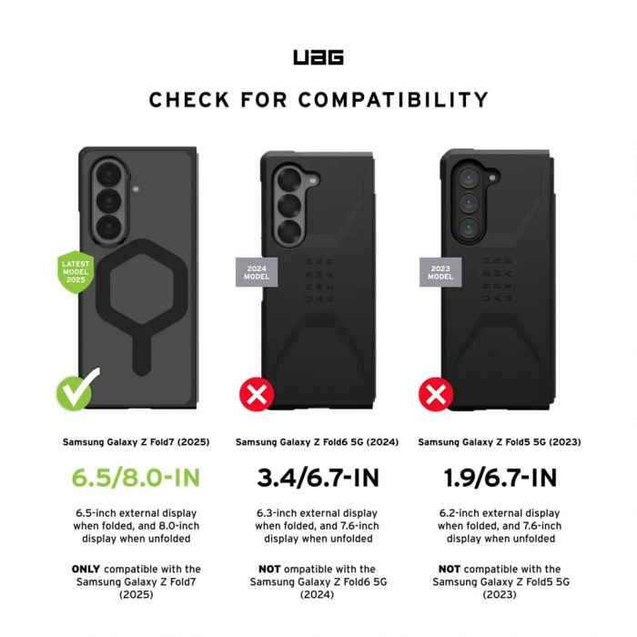 Чохол UAG для Samsung Galaxy Z Fold 7, Mouve with Magnet, Ice