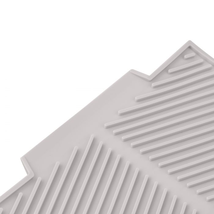 Сушарка для посуду з підставкою Ardesto Minimalism 39х25х8см, силікон, метал, сірий