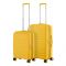 Набір валіз 2E, Aero, поліпропілен, (M+S), TSA, 4 колеса, EXP, бурштиново-жовтий