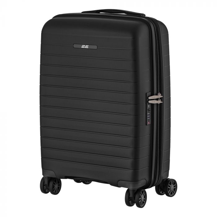 Набір валіз 2E, Aero, поліпропілен, (M+S), TSA, 4 колеса, EXP, чорний