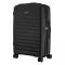 Набір валіз 2E, Aero, поліпропілен, (M+S), TSA, 4 колеса, EXP, чорний