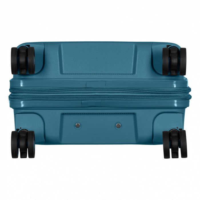 Набір валіз 2E, Aero, поліпропілен, (M+S), TSA, 4 колеса, EXP, синій