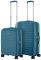 Набір валіз 2E, Aero, поліпропілен, (M+S), TSA, 4 колеса, EXP, синій