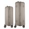 Набір валіз 2E, Aero, поліпропілен, (M+S), TSA, 4 колеса, EXP, сіро-коричневий