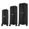 Набір валіз 2E, Aero, поліпропілен, (L+M+S), TSA, 4 колеса, EXP, чорний