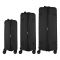 Набір валіз 2E, Aero, поліпропілен, (L+M+S), TSA, 4 колеса, EXP, чорний