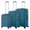 Набір валіз 2E, Aero, поліпропілен, (L+M+S), TSA, 4 колеса, EXP, синій