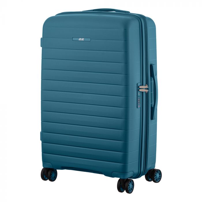 Набір валіз 2E, Aero, поліпропілен, (L+M+S), TSA, 4 колеса, EXP, синій