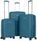 Набір валіз 2E, Aero, поліпропілен, (L+M+S), TSA, 4 колеса, EXP, синій