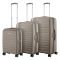 Набір валіз 2E, Aero, поліпропілен, (L+M+S), TSA, 4 колеса, EXP, сіро-коричневий