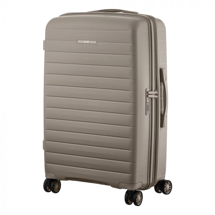 Набір валіз 2E, Aero, поліпропілен, (L+M+S), TSA, 4 колеса, EXP, сіро-коричневий