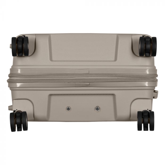 Набір валіз 2E, Aero, поліпропілен, (L+M+S), TSA, 4 колеса, EXP, сіро-коричневий