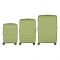 Набір валіз 2E, Aero, поліпропілен, (L+M+S), TSA, 4 колеса, EXP, оливково-зелений