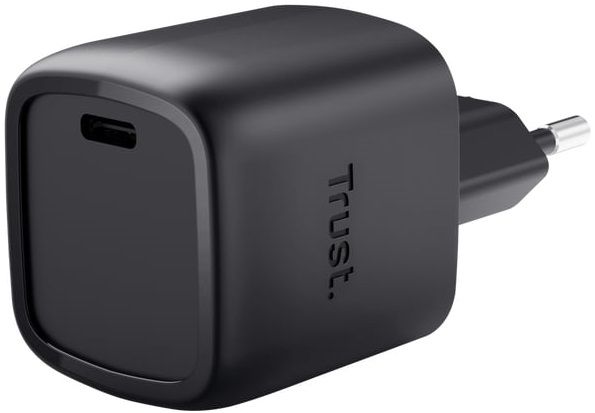 Зарядний пристрій мережевий Trust Maxo 30Вт, GaN, USB-C, PD/PPS, чорний