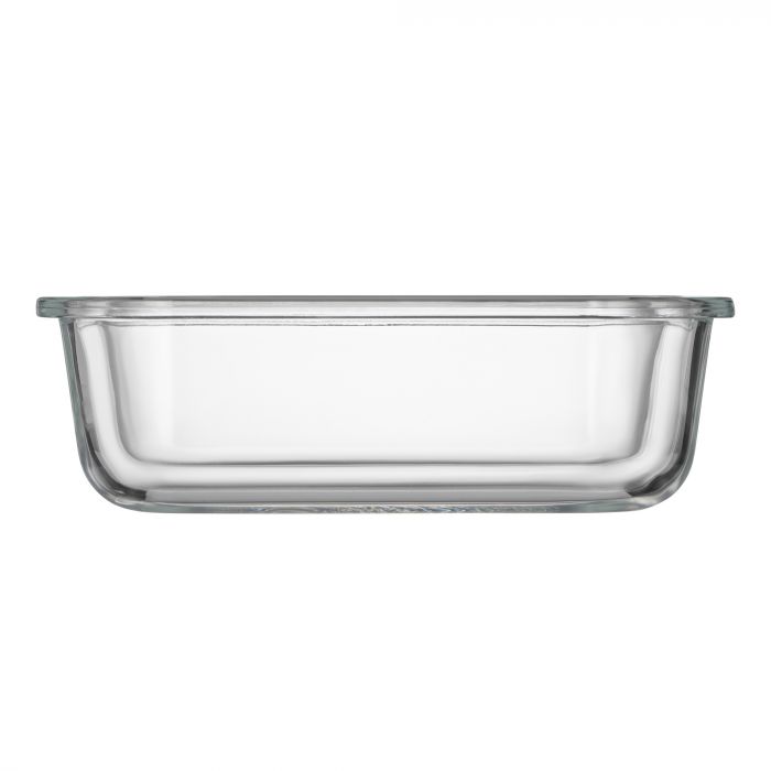 Контейнер для зберігання харчових продуктів Ardesto Gemini 0.66л, боросилікатне скло, пластик, прямокутний, прозорий