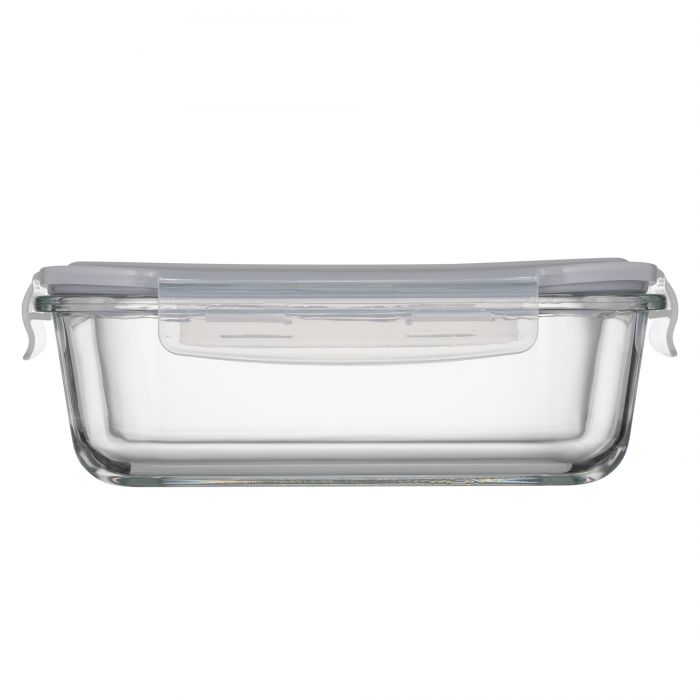 Контейнер для зберігання харчових продуктів Ardesto Gemini 1.06л, боросилікатне скло, пластик, прямокутний, прозорий