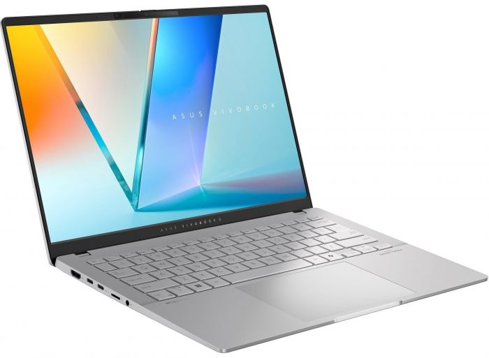 Ноутбук ASUS Vivobook S 14 M5406KA-SF150 14" FHD OLED, AMD AI 5 340, 16GB, F512GB, UMA, NoOS, Сріблястий