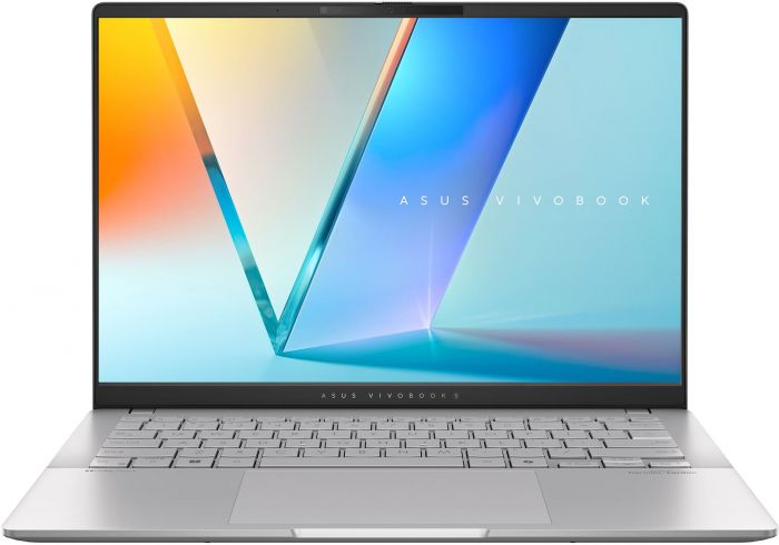 Ноутбук ASUS Vivobook S 14 M5406KA-SF150 14" FHD OLED, AMD AI 5 340, 16GB, F512GB, UMA, NoOS, Сріблястий