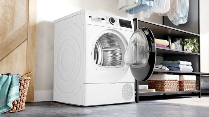 Сушильна машина Bosch тепловий насос, 9кг, A++, 61см, дисплей, білий